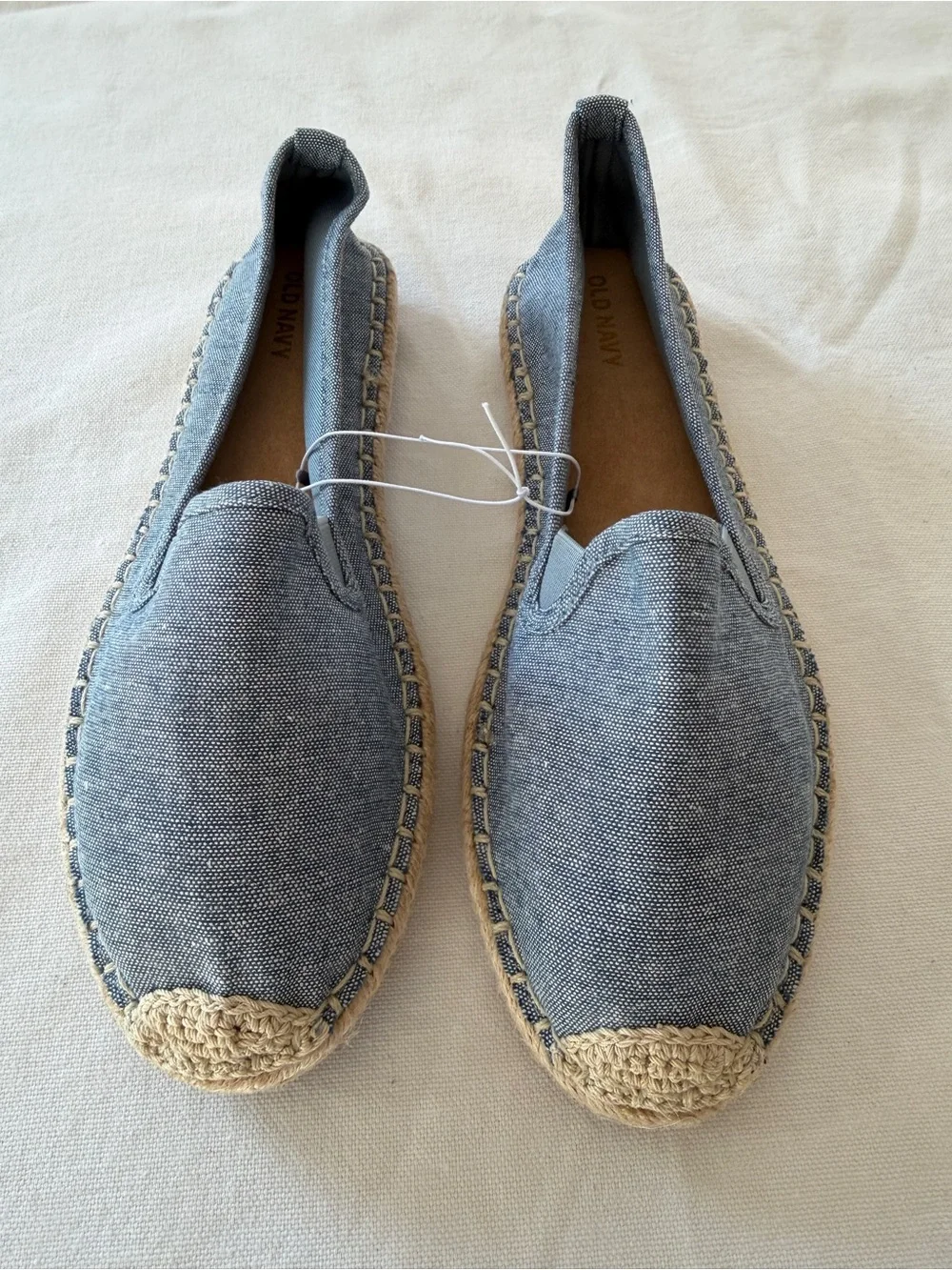 Old Navy Chambray Espadrille Flats Women’s Size 8 Blue Canvas Slip On Shoes